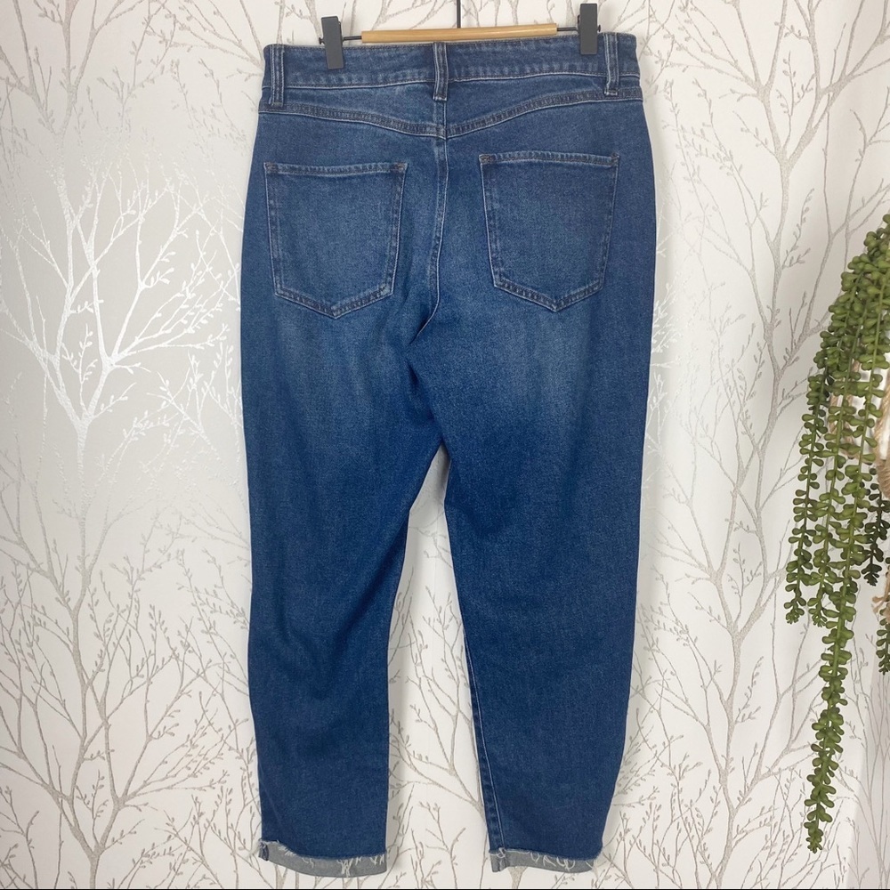 REWASH Super Hi-Rise Mom Jeans 29 Raw Step Hem Distressed - Picture 9 of 14